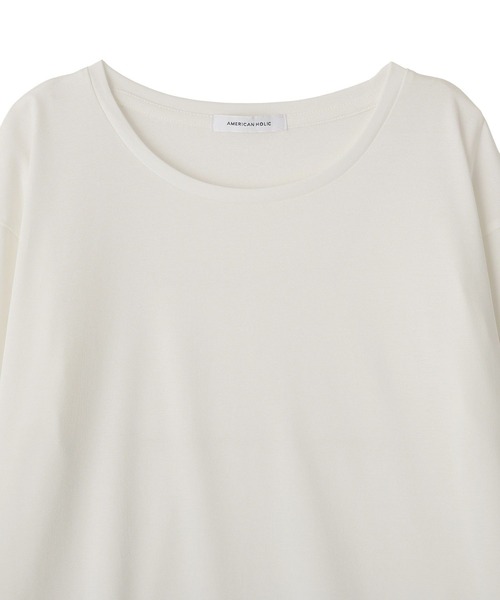 AMERICAN HOLIC(アメリカンホリック)の「袖レースロンT(Tシャツ/カットソー・レディース・ブラック/オフホワイト・FREE)」の7枚目の写真