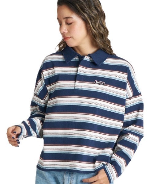 ROXY(ロキシー)の「ロキシー ROXY BUTTERFLY POLO(ポロシャツ・レディース・ネイビー/ブルー・L/M/S)」の1枚目の写真