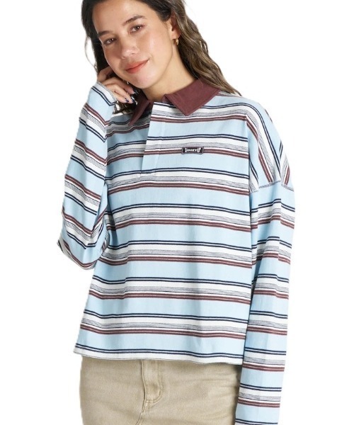 ROXY(ロキシー)の「ロキシー ROXY BUTTERFLY POLO(ポロシャツ・レディース・ネイビー/ブルー・L/M/S)」の2枚目の写真