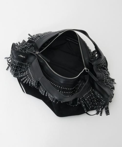 SOFFITTO(ソフィット)の「【3.1 Phillip Lim/スリーワンフィリップリム】Suede Fringe Luna(ハンドバッグ・レディース・ブラック・FREE)」の8枚目の写真