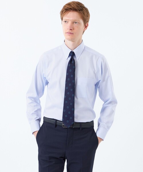 MACKINTOSH PHILOSOPHY(マッキントッシュ フィロソフィー)の「トロッター ボタンダウンシャツ オックス/ストライプ/チェック(シャツ/ブラウス・メンズ・ホワイト/ブルー/ライトブルー/ブルー系その他3・38/40)」の4枚目の写真
