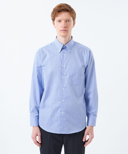 MACKINTOSH PHILOSOPHY(マッキントッシュ フィロソフィー)の「トロッター ボタンダウンシャツ オックス/ストライプ/チェック(シャツ/ブラウス・メンズ・ホワイト/ブルー/ライトブルー/ブルー系その他3・38/40)」の9枚目の写真