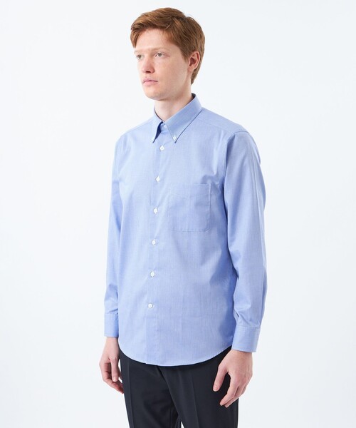 MACKINTOSH PHILOSOPHY(マッキントッシュ フィロソフィー)の「トロッター ボタンダウンシャツ オックス/ストライプ/チェック(シャツ/ブラウス・メンズ・ホワイト/ブルー/ライトブルー/ブルー系その他3・38/40)」の10枚目の写真
