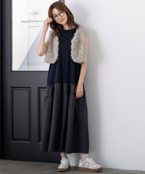 MAISONCOMFY (メゾンコンフィ)の「【プードルファーベスト】秋冬コーデをワンランクアップ(ベスト・レディース・ベージュ/チャコールグレー/ブラウン・FREE)」の6枚目の写真