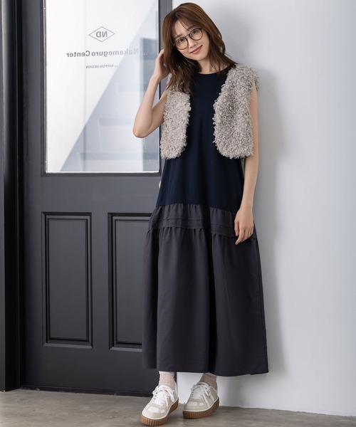 MAISONCOMFY (メゾンコンフィ)の「【プードルファーベスト】秋冬コーデをワンランクアップ(ベスト・レディース・ベージュ/チャコールグレー/ブラウン・FREE)」の11枚目の写真