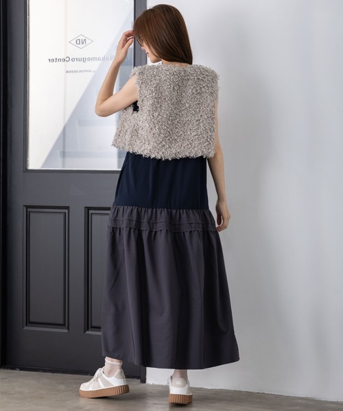 MAISONCOMFY (メゾンコンフィ)の「【プードルファーベスト】秋冬コーデをワンランクアップ(ベスト・レディース・ベージュ/チャコールグレー/ブラウン・FREE)」の13枚目の写真