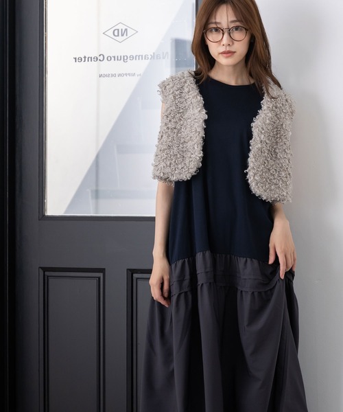 MAISONCOMFY (メゾンコンフィ)の「【プードルファーベスト】秋冬コーデをワンランクアップ(ベスト・レディース・ベージュ/チャコールグレー/ブラウン・FREE)」の14枚目の写真