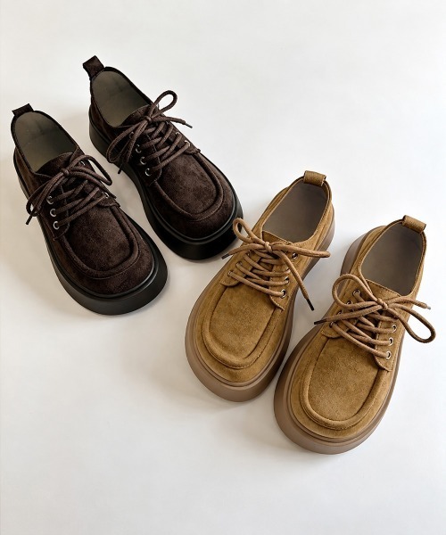 Miniministore(ミニミニストア)の「厚底レースアップモカシンシューズ韓国風靴(モカシン/デッキシューズ・レディース・ブラウン/キャメル・23.5cm/23.0cm/22.5cm/24.5cm/24.0cm)」の20枚目の写真