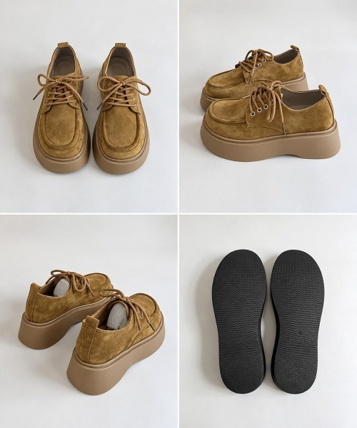 Miniministore(ミニミニストア)の「厚底レースアップモカシンシューズ韓国風靴(モカシン/デッキシューズ・レディース・ブラウン/キャメル・23.5cm/23.0cm/22.5cm/24.5cm/24.0cm)」の21枚目の写真