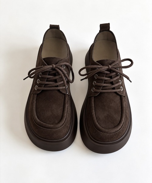 Miniministore(ミニミニストア)の「厚底レースアップモカシンシューズ韓国風靴(モカシン/デッキシューズ・レディース・ブラウン/キャメル・23.5cm/23.0cm/22.5cm/24.5cm/24.0cm)」の22枚目の写真
