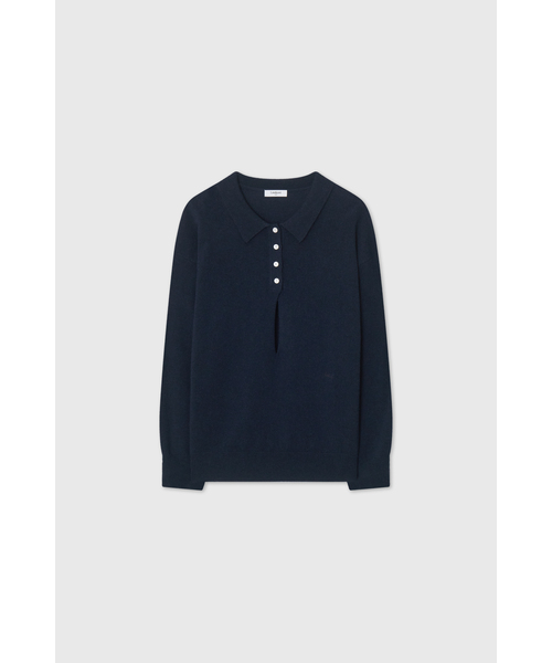 LOOKAST(ルックキャスト)の「カシミヤディープVネックカラーニット / CASHMERE DEEP V-NECK COLLAR KNIT_3colors(ニット/セーター・レディース・ネイビー/ミント/レッド・ONE)」の2枚目の写真