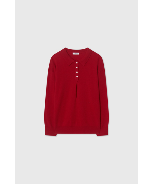 LOOKAST(ルックキャスト)の「カシミヤディープVネックカラーニット / CASHMERE DEEP V-NECK COLLAR KNIT_3colors(ニット/セーター・レディース・ネイビー/ミント/レッド・ONE)」の3枚目の写真