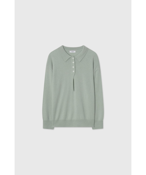LOOKAST(ルックキャスト)の「カシミヤディープVネックカラーニット / CASHMERE DEEP V-NECK COLLAR KNIT_3colors(ニット/セーター・レディース・ネイビー/ミント/レッド・ONE)」の1枚目の写真