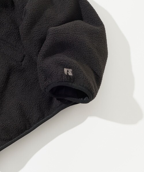 Russell Athletic(ラッセルアスレティック)の「RUSSELL ATHLETIC/ラッセルアスレティック 別注 ビックシルエット リバーシブル ロゴ刺繍 ナイロン フリース フーディーブルゾン(ブルゾン・メンズ・ネイビー/ブラック/スミクロ・SMALL/LARGE/MEDIUM)」の14枚目の写真