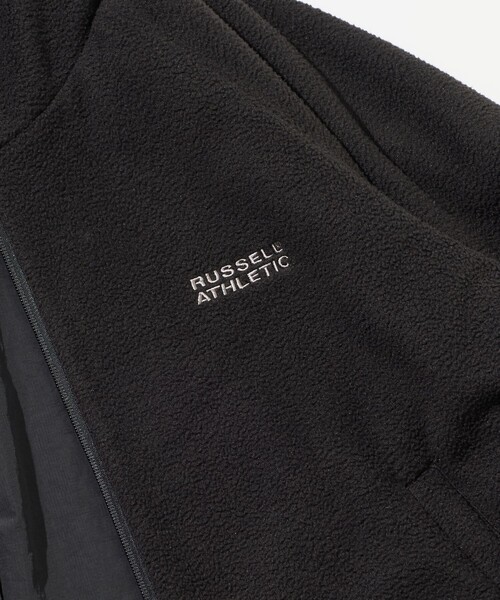 Russell Athletic(ラッセルアスレティック)の「RUSSELL ATHLETIC/ラッセルアスレティック 別注 ビックシルエット リバーシブル ロゴ刺繍 ナイロン フリース フーディーブルゾン(ブルゾン・メンズ・ネイビー/ブラック/スミクロ・SMALL/LARGE/MEDIUM)」の15枚目の写真