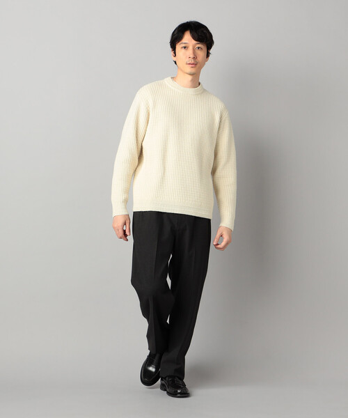 COMME CA MEN(コムサメン)の「ベビーアルパカ ワッフルニット(ニット/セーター・メンズ・アイボリー・L)」の10枚目の写真