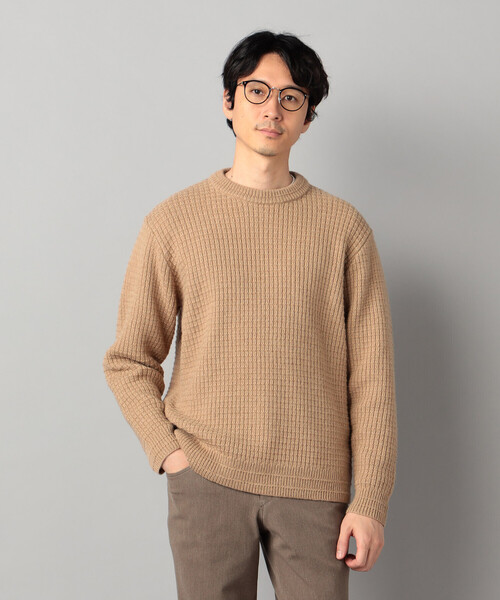 COMME CA MEN(コムサメン)の「ベビーアルパカ ワッフルニット(ニット/セーター・メンズ・アイボリー・L)」の6枚目の写真