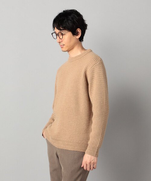 COMME CA MEN(コムサメン)の「ベビーアルパカ ワッフルニット(ニット/セーター・メンズ・アイボリー・L)」の5枚目の写真