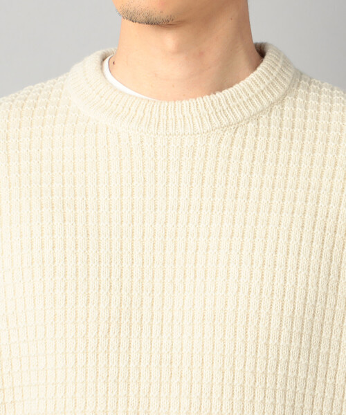 COMME CA MEN(コムサメン)の「ベビーアルパカ ワッフルニット(ニット/セーター・メンズ・アイボリー・L)」の18枚目の写真