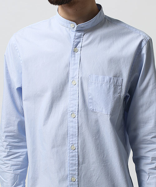 NANO universe（ナノユニバース）の「バンドカラーRELAXシャツ LS（シャツ/ブラウス・メンズ・サックスブルー/ホワイト・SMALL/LARGE/MEDIUM）」の10枚目の写真