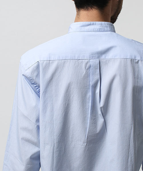 NANO universe（ナノユニバース）の「バンドカラーRELAXシャツ LS（シャツ/ブラウス・メンズ・サックスブルー/ホワイト・SMALL/LARGE/MEDIUM）」の12枚目の写真