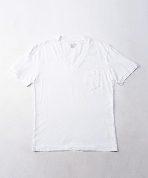 UNITED ARROWS（ユナイテッドアローズ）の「UAS コットン Vネック◆（Tシャツ/カットソー・メンズ・ホワイト/ブラック/グレー/オリーブ/ネイビー/ブラウン/ワインレッド・SMALL/X-SMALL/X-LARGE/LARGE/MEDIUM/XX-LARGE）」の2枚目の写真