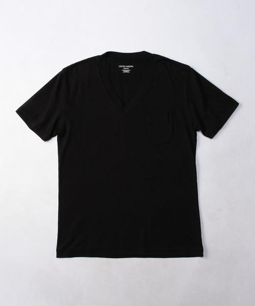 UNITED ARROWS（ユナイテッドアローズ）の「UAS コットン Vネック◆（Tシャツ/カットソー・メンズ・ホワイト/ブラック/グレー/オリーブ/ネイビー/ブラウン/ワインレッド・SMALL/X-SMALL/X-LARGE/LARGE/MEDIUM/XX-LARGE）」の3枚目の写真