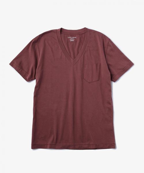 UNITED ARROWS（ユナイテッドアローズ）の「UAS コットン Vネック◆（Tシャツ/カットソー・メンズ・ホワイト/ブラック/グレー/オリーブ/ネイビー/ブラウン/ワインレッド・SMALL/X-SMALL/X-LARGE/LARGE/MEDIUM/XX-LARGE）」の7枚目の写真
