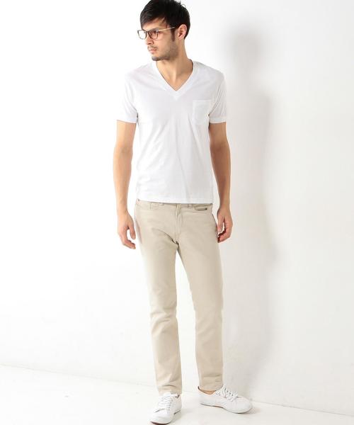 UNITED ARROWS（ユナイテッドアローズ）の「UAS コットン Vネック◆（Tシャツ/カットソー・メンズ・ホワイト/ブラック/グレー/オリーブ/ネイビー/ブラウン/ワインレッド・SMALL/X-SMALL/X-LARGE/LARGE/MEDIUM/XX-LARGE）」の13枚目の写真