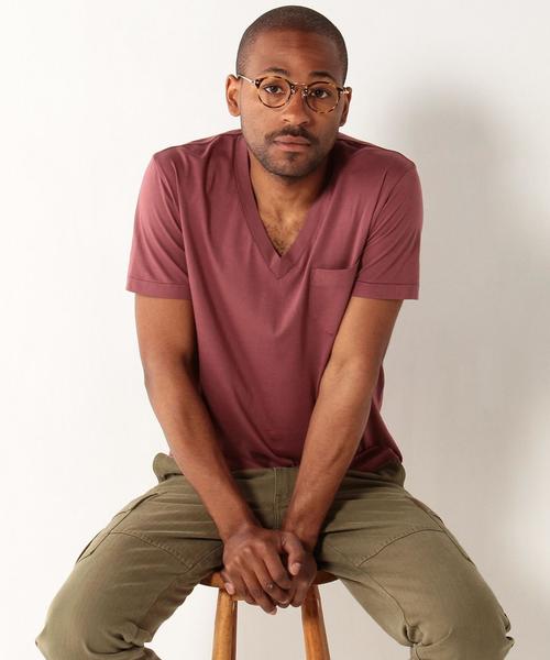 UNITED ARROWS（ユナイテッドアローズ）の「UAS コットン Vネック◆（Tシャツ/カットソー・メンズ・ホワイト/ブラック/グレー/オリーブ/ネイビー/ブラウン/ワインレッド・SMALL/X-SMALL/X-LARGE/LARGE/MEDIUM/XX-LARGE）」の11枚目の写真