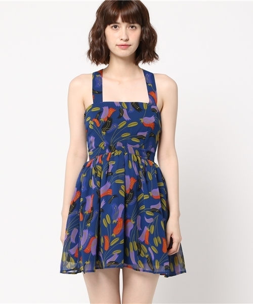 SLY(スライ)の「KIELO FLOWER OP(ワンピース・レディース・ネイビー/レッド/ダークグリーン・1/2)」の13枚目の写真