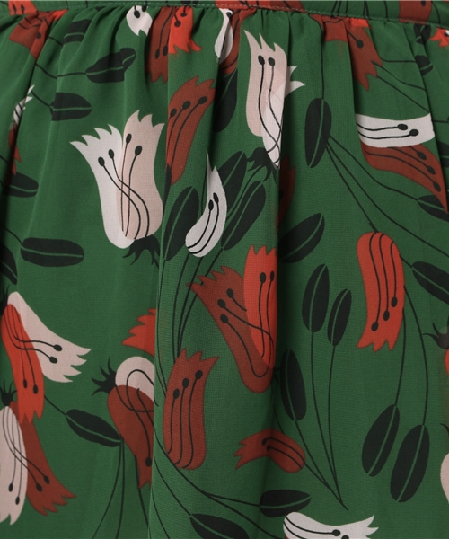 SLY(スライ)の「KIELO FLOWER OP(ワンピース・レディース・ネイビー/レッド/ダークグリーン・1/2)」の11枚目の写真