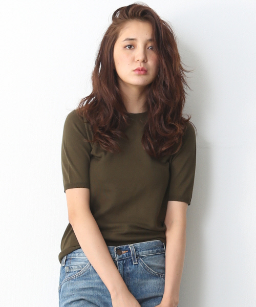 Abahouse Devinette(ドゥヴィネット)の「C/Pウォッシャブル(ニット/セーター・レディース・ベージュ/カーキ/ブラック/ホワイト/チャコールグレー・FREE)」の5枚目の写真