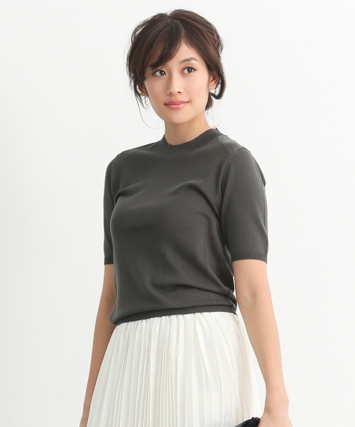 Abahouse Devinette(ドゥヴィネット)の「C/Pウォッシャブル(ニット/セーター・レディース・ベージュ/カーキ/ブラック/ホワイト/チャコールグレー・FREE)」の3枚目の写真