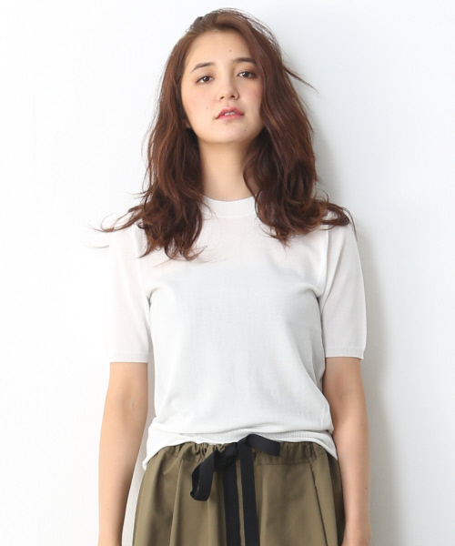 Abahouse Devinette(ドゥヴィネット)の「C/Pウォッシャブル(ニット/セーター・レディース・ベージュ/カーキ/ブラック/ホワイト/チャコールグレー・FREE)」の6枚目の写真