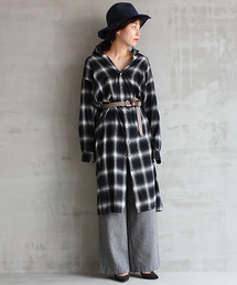 HELIOPOLE（エリオポール）の「オンブレチェックシャツワンピース（シャツワンピース）」