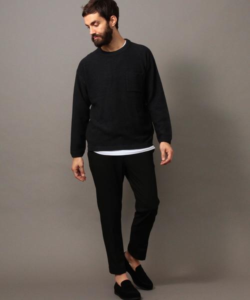 BEAUTY&YOUTH UNITED ARROWS（ビューティーアンドユースユナイテッドアローズ）の「BY ∴ アイスウォッシュ コットンピケ ニット◆（ニット/セーター・メンズ・ブラック/ネイビー/レンガ・SMALL/MEDIUM/LARGE/X-LARGE）」の11枚目の写真