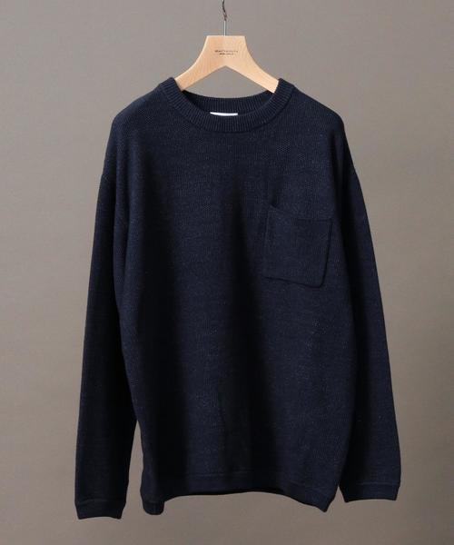 BEAUTY&YOUTH UNITED ARROWS（ビューティーアンドユースユナイテッドアローズ）の「BY ∴ アイスウォッシュ コットンピケ ニット◆（ニット/セーター・メンズ・ブラック/ネイビー/レンガ・SMALL/MEDIUM/LARGE/X-LARGE）」の13枚目の写真