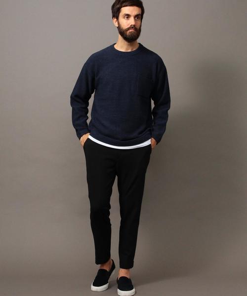 BEAUTY&YOUTH UNITED ARROWS（ビューティーアンドユースユナイテッドアローズ）の「BY ∴ アイスウォッシュ コットンピケ ニット◆（ニット/セーター・メンズ・ブラック/ネイビー/レンガ・SMALL/MEDIUM/LARGE/X-LARGE）」の4枚目の写真