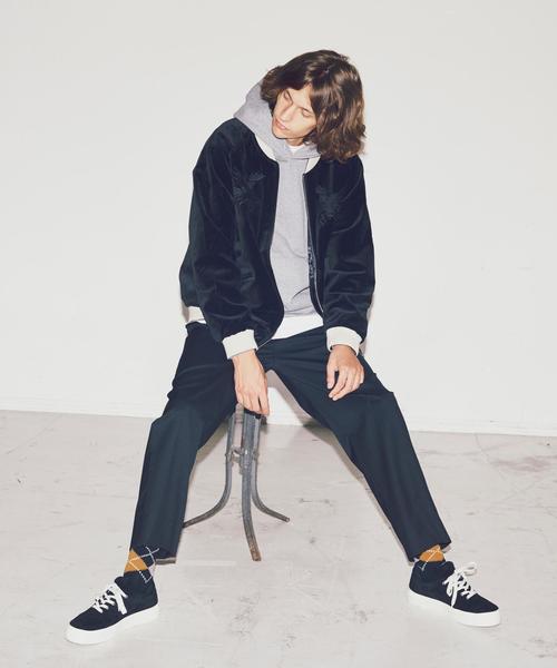 MONKEY TIME（モンキータイム）の「＜monkey time＞ ∴ ベルベット スーベニアジャケット◆（ブルゾン・メンズ・ブラック/ダークブラウン・X-LARGE/MEDIUM/LARGE/SMALL）」の4枚目の写真