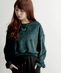 WEGO | WEGO/ベロアボリュームスリーブプルオーバー(スウェット)