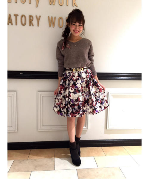 laboratory work(ラボラトリーワーク)の「ヤク ブレンドドロップショルダーニット(ニット/セーター・レディース・グレー/モカ/ボルドー/ピンクベージュ・MEDIUM)」の21枚目の写真