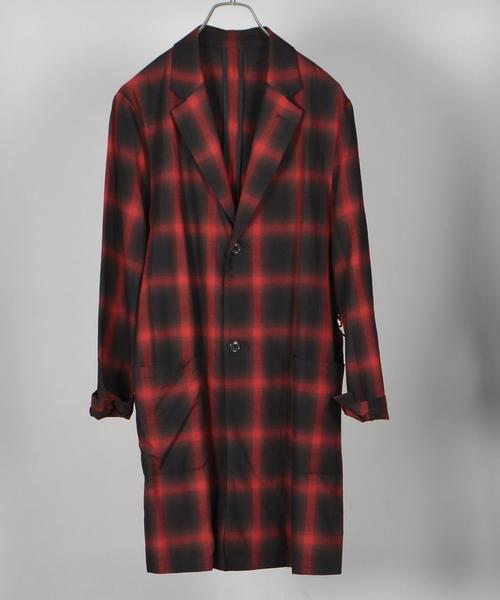SHIPS JET BLUE(シップスジェットブルー)の「SHIPS JET BLUE: オンブレチェック シャツガウン(シャツ/ブラウス・メンズ・レッド/ブラック・SMALL/LARGE/MEDIUM)」の14枚目の写真
