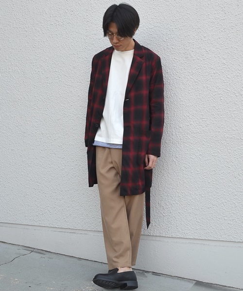 SHIPS JET BLUE(シップスジェットブルー)の「SHIPS JET BLUE: オンブレチェック シャツガウン(シャツ/ブラウス・メンズ・レッド/ブラック・SMALL/LARGE/MEDIUM)」の15枚目の写真