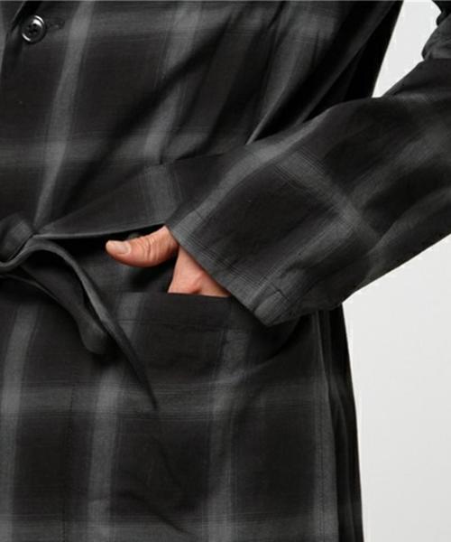 SHIPS JET BLUE(シップスジェットブルー)の「SHIPS JET BLUE: オンブレチェック シャツガウン(シャツ/ブラウス・メンズ・レッド/ブラック・SMALL/LARGE/MEDIUM)」の4枚目の写真