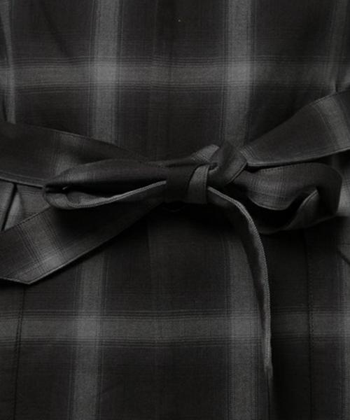 SHIPS JET BLUE(シップスジェットブルー)の「SHIPS JET BLUE: オンブレチェック シャツガウン(シャツ/ブラウス・メンズ・レッド/ブラック・SMALL/LARGE/MEDIUM)」の5枚目の写真