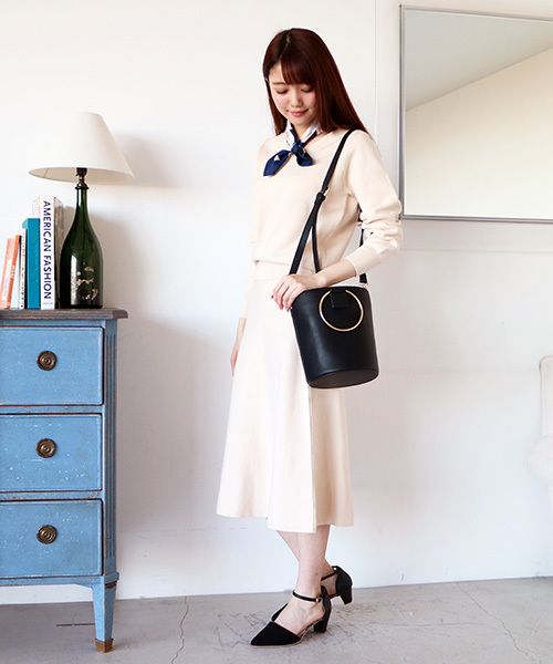 N.（N. Natural Beauty Basic）（エヌエヌナチュラルビューティーベーシック）の「ミラノリブセットアップVネックニット【セットアップ対応商品】（ニット/セーター・レディース・グレー/ネイビー/ホワイト/ピンク・MEDIUM）」の19枚目の写真