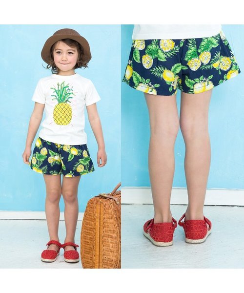 BREEZE（ブリーズ）の「リゾート柄ショートパンツ（その他パンツ・キッズ・キナリ/ネイビー・95/90/140/110/130/100/120/80）」の5枚目の写真