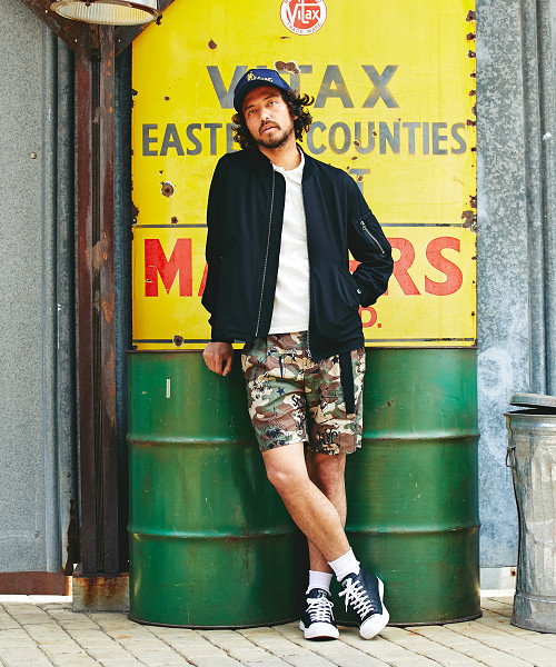 HYSTERIC GLAMOUR（ヒステリックグラマー）の「2タックミリタリーショーツ（カーゴパンツ・メンズ・カーキ/グリーン系カモフラージュ/ブラック・SMALL/MEDIUM/LARGE）」の6枚目の写真