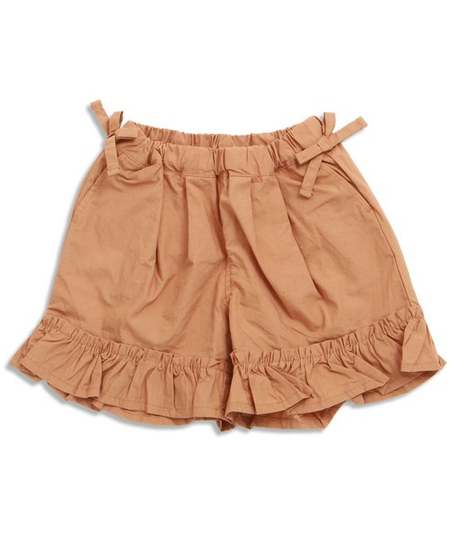 apres les cours(アプレレクール)の「裾フリルショートパンツ 4分丈(その他パンツ・キッズ・キャメル/ピンク・90/110/130/100/120/80)」の2枚目の写真